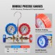 Buy 3 Way Manifold Gauge Set for R134A R22 R12 R502 Refrigeration Charging 1.5m Hose Refrigerant Recharging with Gauge and Adapter Refrigeration Box for Refrigerant