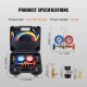 Buy 3 Way Manifold Gauge Set for R134A R22 R12 R502 Refrigeration Charging 1.5m Hose Refrigerant Recharging with Gauge and Adapter Refrigeration Box for Refrigerant