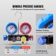 Buy 4 Way Manifold Gauge Set for R134A R22 R12 R410A Refrigerant Charging Hose with Gauge and Adapter Refrigeration Box for Refrigerant