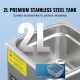 Comprar Limpador ultrassônico 2L, bandeja ultrassônica digital de aço inoxidável com aquecimento ajustável em tempo e temperatura Dispositivo de limpeza ultrassônica para joias, óculos e relógios