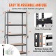 Buy 5 Tier Adjustable Storage Shelving Unit Heavy Duty Metal Shelving Unit Load 2000lbs 90x45x182.88cm Storage Rack for Kitchen Workshop Basement Bathroom Laundry Room