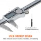 Buy Digital Caliper 6"/150mm ABS Stainless Steel Electronic Caliper Inch/mm Conversion Zero Adjustment Function LCD Display 4 Measuring Modes IP54 Waterproof for Accurate Measurement