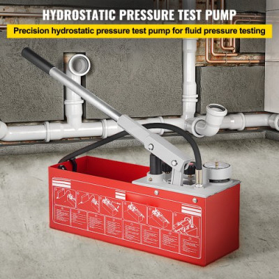 Bomba de Prueba de Presión Hidrostática 25 bar Tanque de 3,2 Galones Máquina de Bomba de Prueba Hidráulica 49 x 16 x 17 cm Bomba de Agua de Prueba de Presión Eléctrica Bomba de Llenado