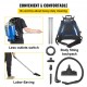 Comprar Aspiradora de Mochila 1000 W Aspiradora de Mochila Comercial 4 L Aspiradora Profesional Portátil 3,26 L / s Aspiradora de Mochila Filtro HEPA Aspiradora de Espalda con Cable 18 m 33x33x58 cm