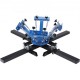 Buy Color 4 Station Screen Printing Machine Platen Screen Printing Machine 54x45cm Metal Housing Screen Printing Machine Max Pallet 55x65cm for T-shirt Wood Paper