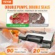 Buy Vacuum Sealer Machine for Dry and Moist Food 90 kPa Heat Sealer 130W Multifunctional Auto Manual Integrated Cutter 2 Rolls Bags External Hose for Food Preservation