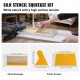 Buy Set of 2 Screen Printing Frames Screen Printing Kit with Aluminum Frame 20.3 x 25.4 cm/25.4 x 35.6 cm 110 Mesh Complete Accessories Scraper Tape Starter Kit for Fabric Paper Plastic