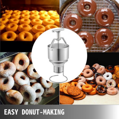 VEVOR Máquina Manual para Hacer Doughnuts o Rosquillas 5L Maquina Tankadora Doughnuts 18x18x42cm Máquina de Dones y Galletas Peso Neto 1kg de Aluminio