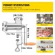 Buy Manual Meat Grinder 8x19x28.5cm Stainless Steel Meat Grinder Machine Household Meat Mincer with Sausage Stuffing Tube Adjustable Table Clamp for Pork Vegetables