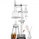 Koop Professionele destillatieglasset voor laboratorium 25-delig, laboratoriumglasdestillatie-eenheid, destillatieapparaat met condensor, glasdestillatie zuiver water 500 ml