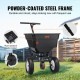 Buy Fertilizer Spreader 45kg Salt Spreader Seed Snow Plow with Large Wheels 305mm 56L Hopper Steel Grass Seed Seeder for Residential, Agricultural, Land, Black