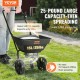 Koop Kunstmeststrooier 11 kg Zoutstrooier Zaadsneeuwruimer met grote wielen 203 mm 15 L stalen graszaadzaaimachine Hopper voor residentieel, agrarisch, land, zwart