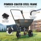 Buy Fertilizer Spreader 11kg Salt Spreader Seed Snow Plow with Large Wheels 203mm 15L Hopper Steel Grass Seed Seeder for Residential, Agricultural, Land, Black