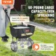 Koop Kunstmeststrooier 27kg Zoutstrooier Zaadsneeuwschuiver met grote 203 mm wielen 20L Hopper Staal Graszaadzaaimachine voor residentieel, landbouwgrond, Zwart