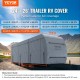 Buy Caravan Cover 7.3-7.9m Non-woven Caravan Cover Car Cover 4 Layers Class A UV Resistant Windproof Water and Dust Resistant Double Stitched for Travel, 828x291x251 cm