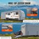 Buy Caravan Cover 7.3-7.9m Non-woven Caravan Cover Car Cover 4 Layers Class A UV Resistant Windproof Water and Dust Resistant Double Stitched for Travel, 828x291x251 cm