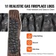 Buy Ceramic Fireplace Logs 10 Pack Decorative Ceramic Wood for Gas Fireplaces Large Fake Branches Heat Resistant Stackable Wood for Fireplace Fire Pit Indoor and Outdoor