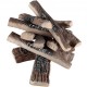 Comprar Leños de Chimenea de Cerámica 10 Piezas Madera de Cerámica Decorativa para Chimeneas de Gas Ramas Grandes Falsas Resistentes al Calor Madera Apilable para Chimenea Brasero Interior y Exterior