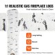 Buy Ceramic Fireplace Logs 6 Pack Decorative Ceramic Wood for Gas Fireplaces Heat Resistant Fake Branches White Birch Stackable for Fireplace Fire Pit Indoor or Outdoor