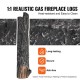 Buy Ceramic Fireplace Logs 8 Pack Decorative Ceramic Wood for Gas Fireplaces Stackable Heat Resistant Fake Oak Branches for Gas Fireplace Indoor and Outdoor Fire Pit