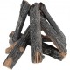 Comprar Leños Cerámicos para Chimenea 8 Piezas Madera Cerámica Decorativa para Chimeneas de Gas Ramas de Roble Falsas Resistentes al Calor Apilables para Chimenea de Gas Brasero Interior y Exterior