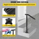 Buy Stair Handrail Stair Railing 102 x 71.3cm Steel Stair Railing Handrail with Black Handrail 1-3 Steps