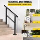 Buy Stair Handrail Stair Railing 91.4 x 89.5 cm Aluminum Stair Railing Handrail with Outdoor Handrail for 2-3 Steps