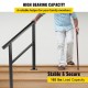 Buy Stair Handrail Stair Railing 91.4 x 89.5 cm Aluminum Stair Railing Handrail with Outdoor Handrail for 2-3 Steps