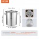 Buy 39.7L Soup Pot with Lid, Diameter 35cm, Height 41cm, Large Stainless Steel Stockpot with Handle and Strainer, Open Flame and Induction for Commercial Events, Restaurants