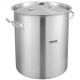 Buy 39.7L Soup Pot with Lid, Diameter 35cm, Height 41cm, Large Stainless Steel Stockpot with Handle and Strainer, Open Flame and Induction for Commercial Events, Restaurants