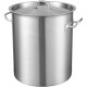 Comprar Panela de Sopa Panela de 39,7 L com Tampa e Alça Diâmetro de 35 cm Altura de 41 cm Panela Grande de Aço Inox 18/8 com Alça e Coador, Chama Aberta e Indução para Eventos Comerciais, Restaurantes