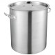 Buy Soup Pot 39.7 L Stockpot with Lid and Handle Diameter 35 cm Height 41 cm Large 18/8 Stainless Steel Stockpot with Handle and Strainer, Open Flame and Induction for Commercial Events, Restaurants