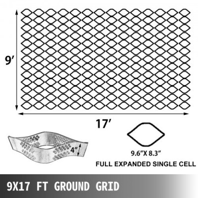 Geo Grid Ground Grid, Geo Cell Grid 9x17ft, Grava Geo Grid 4 pulgadas de alto, resistente a la tracción