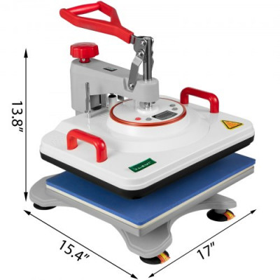 Prensa de Calor de Tazas 5 en 1 Máquina de Prensa Térmica de Calor Blanca 38X30 cm para Camiseta Máquina de Sublimación