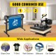 Koop in 1 hittepers 1800 W 38 x 38 cm vinylsnijmachine 1350 mm roterende warmtedrukmachine voor T-shirts, mokken, borden, petten, volledige 360 ° rotatie