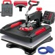 Buy in 1 Heat Press Plate 38 x 38 cm Red Heat Press Machine 1000 W 360 Degree Rotating Digital Display Sublimation Machine