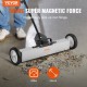 Koop Magnetische veegmachine 22,6 kg Magnetische bezem met telescoopsteel 77-113 cm Magnetische stoffer 745 mm met wielen Stoffer Metalen onderdelen voor reiniging Werkplaats Garage Patio