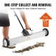 Buy Magnetic Sweeper 24.9kg Force Magnetic Broom with Telescopic Handle 77-113cm Magnetic Dustpan 745mm with Wheels Metal Parts Dustpan for Cleaning Workshop Garage Patio