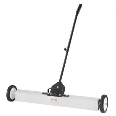 VEVOR Barredora Magnética Fuerza de 24,9 kg Escoba Magnética con Mango Telescópico 77-113 cm Recogedor Magnético 745 mm con Ruedas Recogedor Piezas Metálicas para Limpieza Taller Garaje Patio