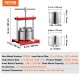 Buy Fruit Wine Press, 2 Barrels 2L Stainless Steel Manual Juicer Press for Making Olive Oil, Honey and Apple Cider and Grape Tincture with T-Handle for Outdoor