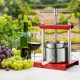 Comprar Prensa de Vino de Frutas, 2 Barriles de Acero Inoxidable de 2 L, Exprimidor Manual, Prensa para Hacer Aceite de Oliva, Miel y Tintura de Sidra de Manzana y Uva con Mango en T para Exteriores