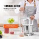 Buy Fruit Wine Press 2 Barrels Stainless Steel 6L, Manual Juicer, Press for Making Juice, Olive Oil, Honey and Vegetables with T-Handle, Triangle Structure for Kitchen, Home