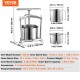 Buy Fruit Wine Press 2 Barrels Stainless Steel 6L, Manual Juicer, Press for Making Juice, Olive Oil, Honey and Vegetables with T-Handle, Triangle Structure for Kitchen, Home