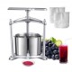 Buy Fruit Wine Press 2 Barrels Stainless Steel 6L, Manual Juicer, Press for Making Juice, Olive Oil, Honey and Vegetables with T-Handle, Triangle Structure for Kitchen, Home