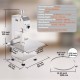 Buy Commercial Electric Butcher Bone Saw 2200W Bone Cutting Machine 1000kg/h Electric Frozen Meat Slicer Work Table 470x530mm for Supermarket Restaurant