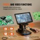 Buy HDMI USB Digital Microscope 10X-1300X Magnification with 10.1 Inch Screen 8 LED Photo and Video Functions Compatible with Windows 7/8.1/10 MacOS 10.5 Connected to Laboratory Monitor