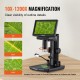 Buy HDMI USB Digital Microscope 10X-1200X Magnification with 7" Screen Photo and Video Functions Compatible with Windows 7 and above MacOS 10.5 and above Connected to Laboratory Monitor TV