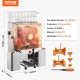 Comprar Exprimidor de Cítricos Eléctrico Comercial Extractor de Zumo 120W Alimentación Automática con Filtro Cubo de Recolección de Pelado y Grifo para Naranja, Pomelo, Restaurante, Cafetería, Frutería