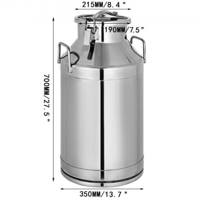 Cubo De La Leche Lata De La Leche Del Acero Inoxidable Capacidad De 50 L 1 Pieza