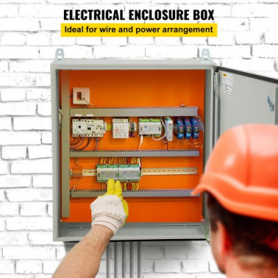 VEVOR Caja eléctrica de acero para exteriores NEMA 4, 24 x 24 x 8'' UL